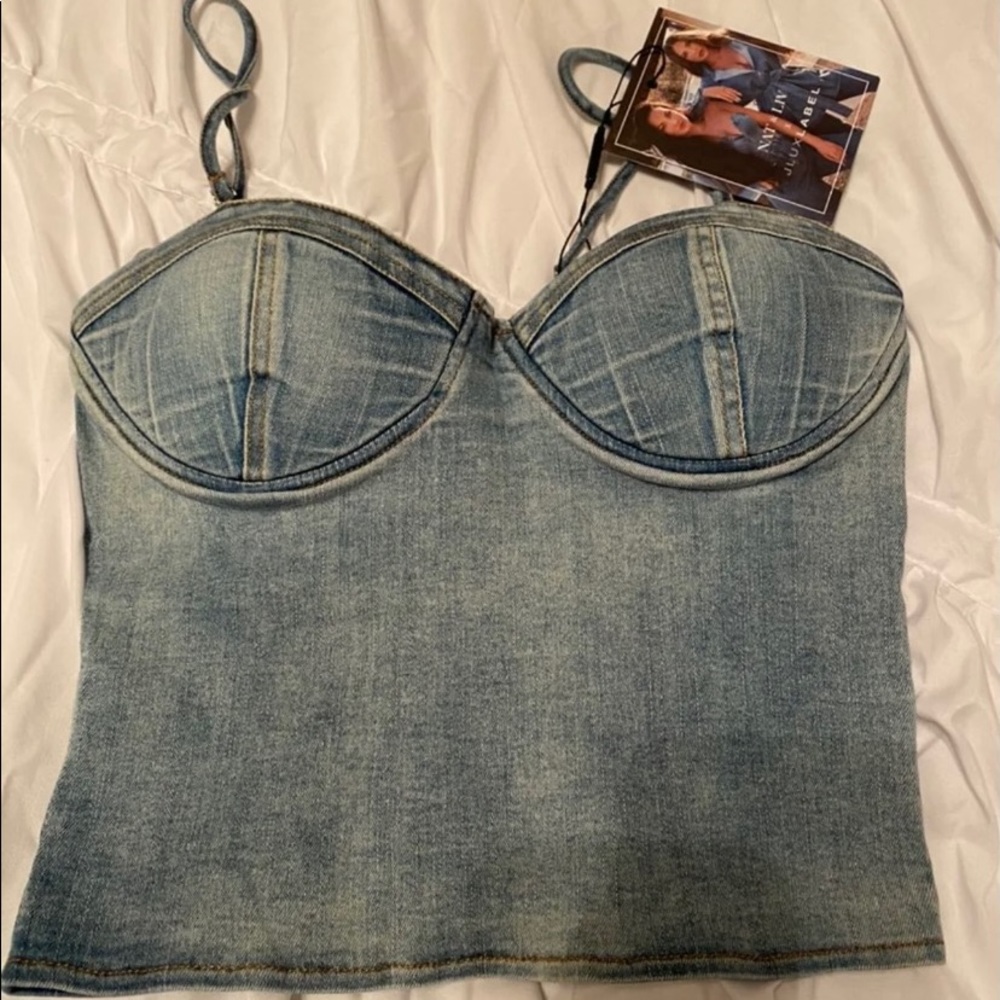 Nat & Liv JLUXLABEL Denim Corset
